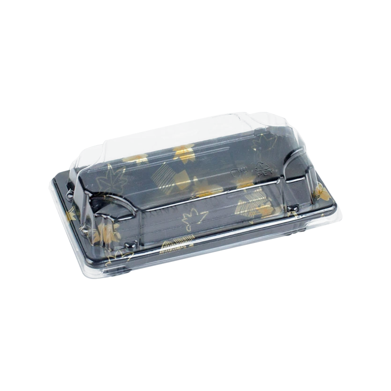 Ulegający degradacji czarny plastikowy talerz imprezowy