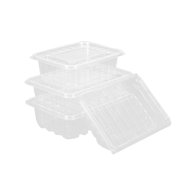 Jednorazowe, w pełni przezroczyste pudełko do pakowania owoców