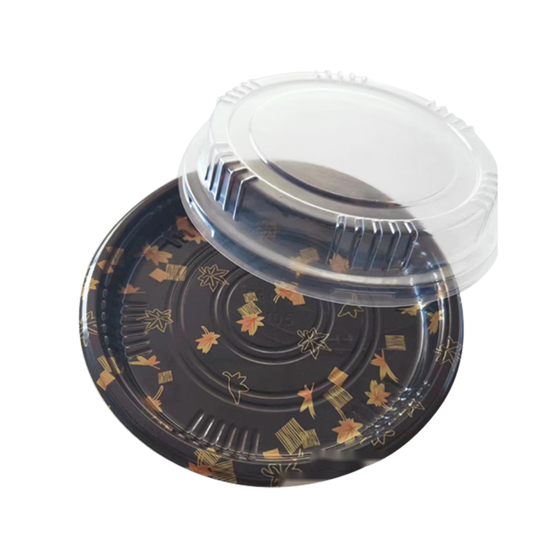 Okrągły talerz warstwowy z pokrywką