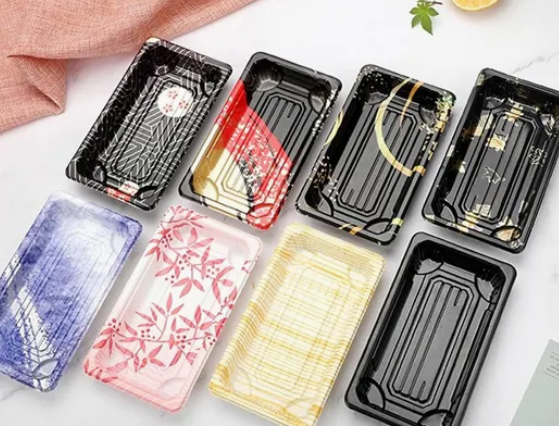 Jednorazowe plastikowe pudełko na tacę na sushi 